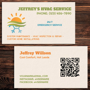 HVAC Custom QR Business Card
