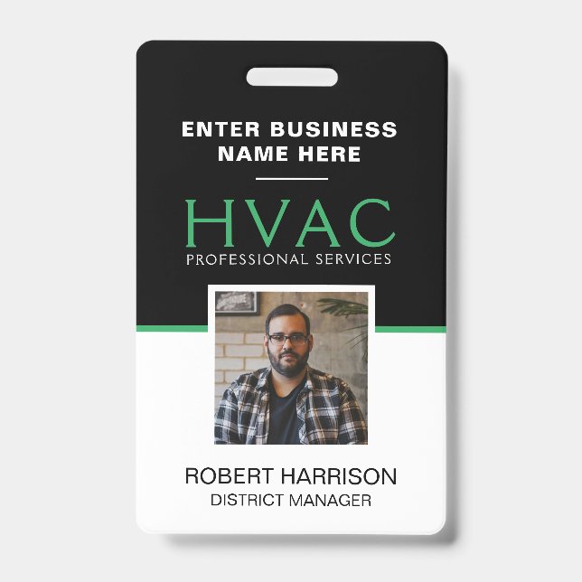 HVAC Employee ID Badge (Front)