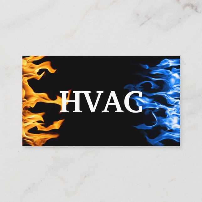 HVAC Heating and Air Conditioning Cooling  Business Card (Front)