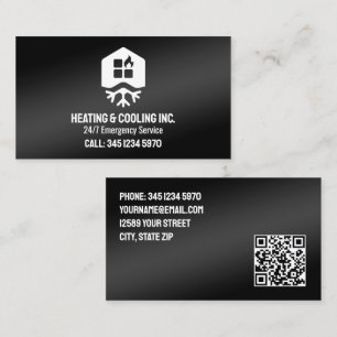 🌡️ HVAC Heating And Cooling QR Business Card