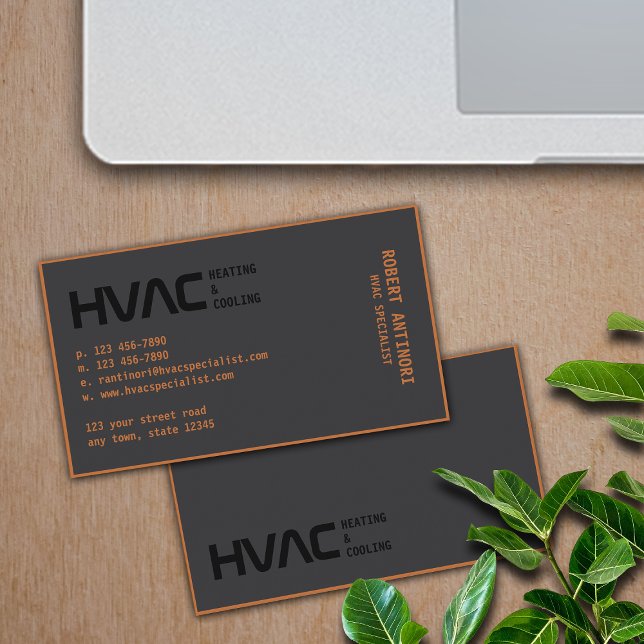 HVAC Heating and Cooling Specialists Business Card (Creator Uploaded)