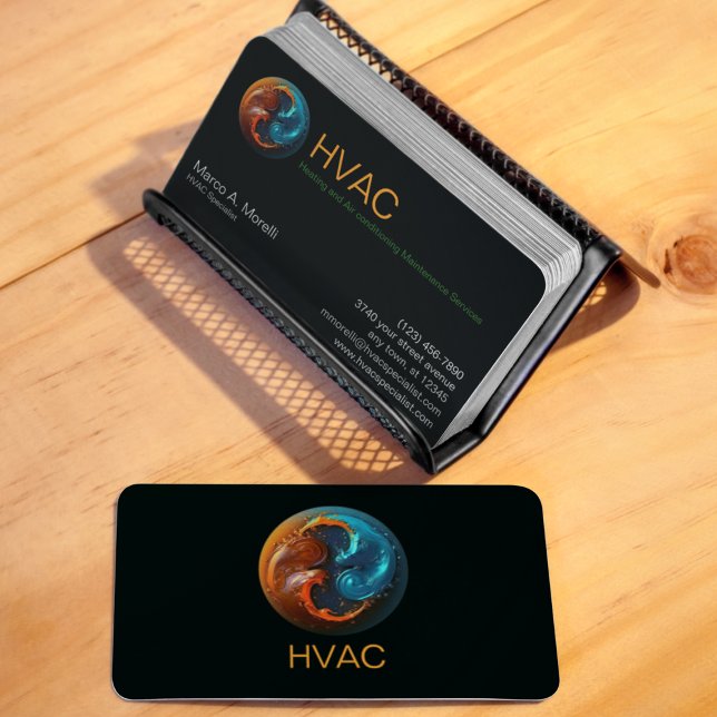 HVAC Heating and Cooling Specialists Business Card (Creator Uploaded)