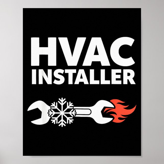 Hvac Installer Funny Hvac Tech Technician Father D Poster (Front)