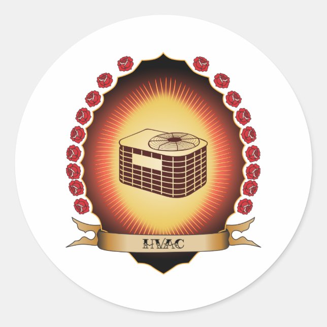 HVAC Mandorla Classic Round Sticker (Front)