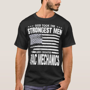 HVAC Mechanics Heating Air Union Worker Proud God T-Shirt