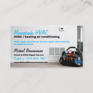 HVAC Repair Heating Cooling Business Card