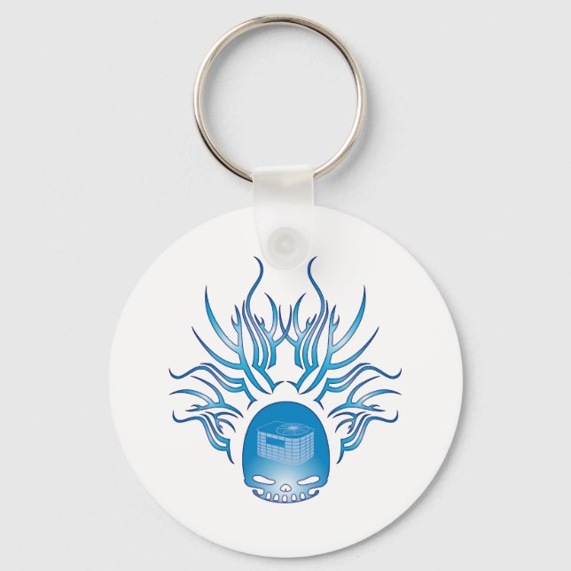 HVAC Skull Key Ring (Front)