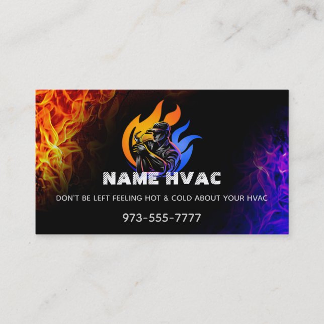 HVAC Slogans Business Cards (Front)