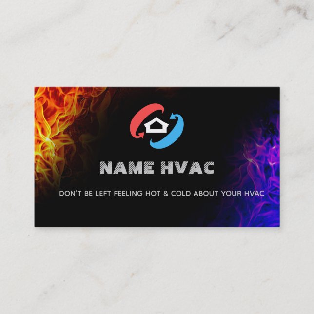 HVAC Slogans Business Cards (Front)