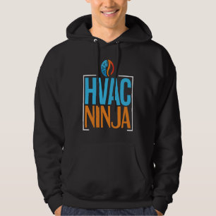 HVAC Tech   HVAC Ninja Humor HVAC Mechanic Hoodie