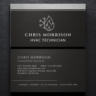HVAC Technician Cooling Heat AC Heating  Business Card