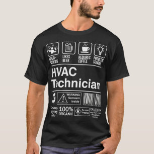 HVAC Technician Funny Description Label Premium T-Shirt