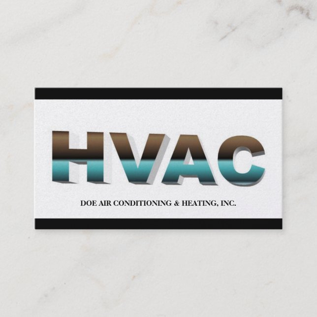 HVAC Technician Platinum Mirrored Business Card (Front)