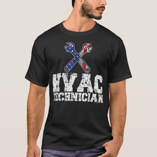 HVAC Technician Support Funny HVAC Tech  T-Shirt (Front)