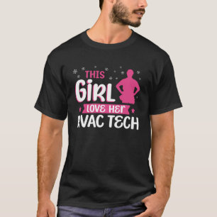 HVAC Technician Tech Girlfriend Vintage This Girl T-Shirt