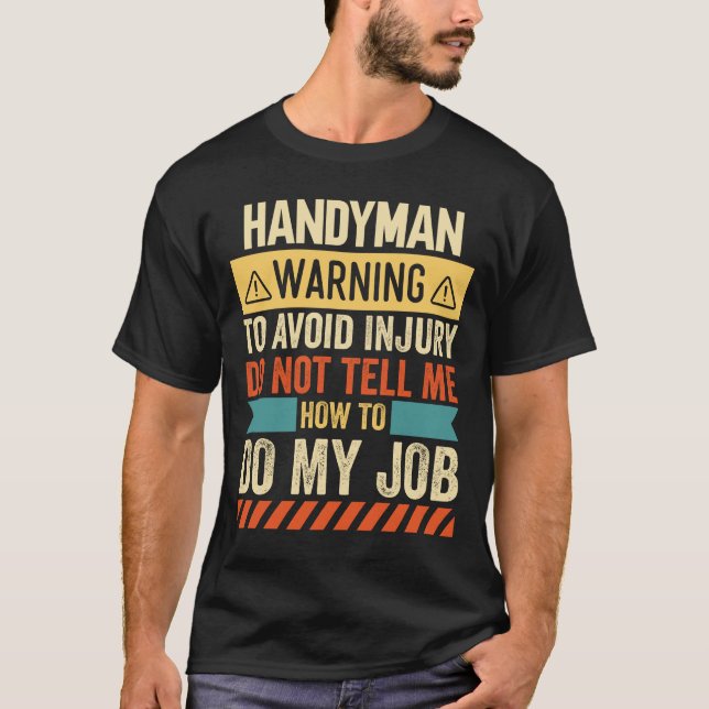 HVAC Technician Warning T-Shirt (Front)
