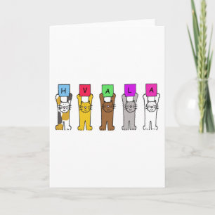 Hvala Thanks Serbian, Croatian, Bosnian, Slovenia Thank You Card