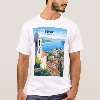 Hvar Croatia Coast Travel Art T-Shirt