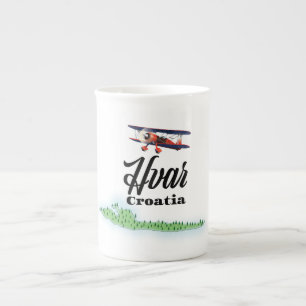 Hvar Croatia map Bone China Mug