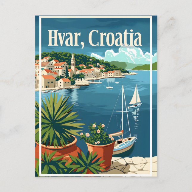 Hvar Croatia Postcard (Front)