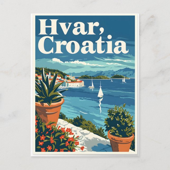 Hvar Croatia Postcard (Front)