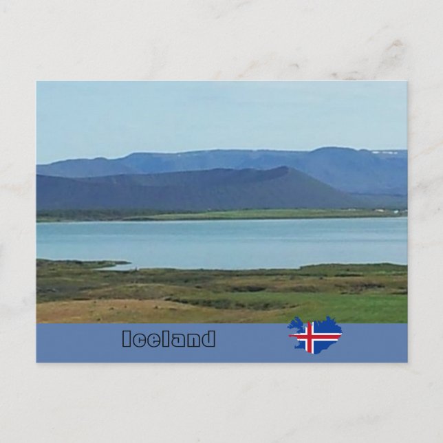 Hverfjall volcanic crater, Iceland Postcard (Front)
