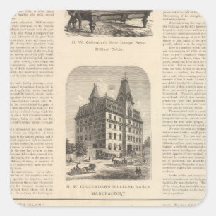 HW Collender B Kreischer and Son Square Sticker