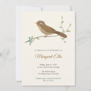 Hwamei Songbird Retirement Party Invitation