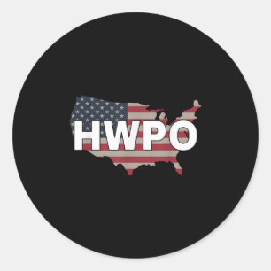 Hwpo Hard Work Pay Off Motivation Workout Shirt Classic Round Sticker