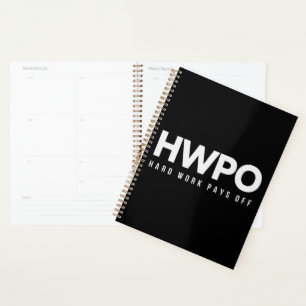 HWPO Hard Work Pays Off Motivational New Years  Planner