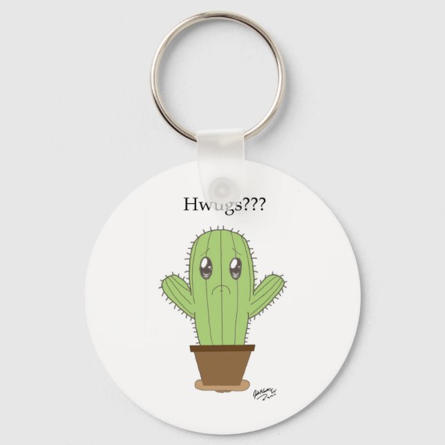 "Hwugs???" Cactus Key Ring (Front)