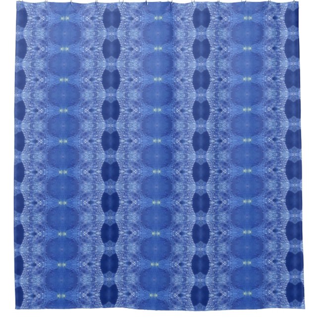 Hy Blue Ikat 7 Shower Curtain (Front)