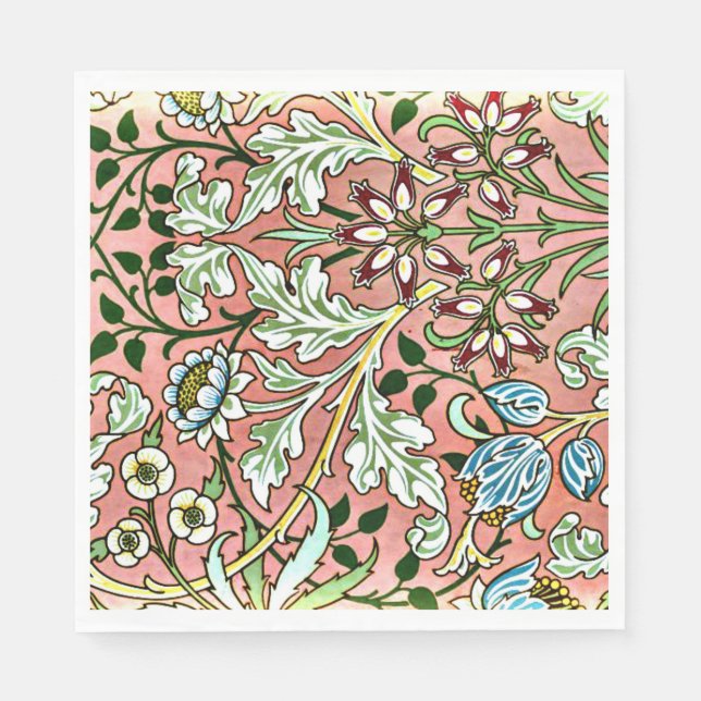 Hyacinth, a William Morris pattern, Napkin (Front)