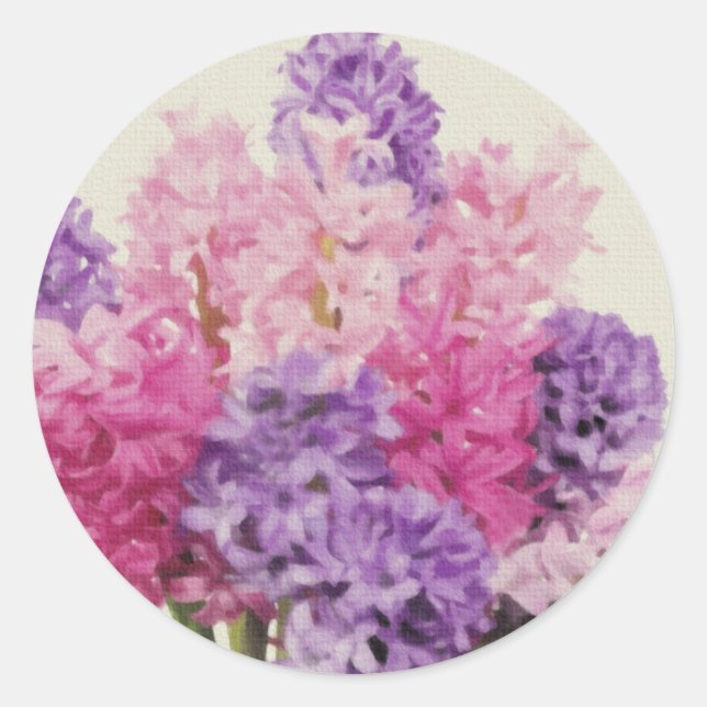 Hyacinth Classic Round Sticker (Front)