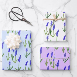 Hyacinth Easter Spring Floral Pattern Bulbs Gift Wrapping Paper Sheet