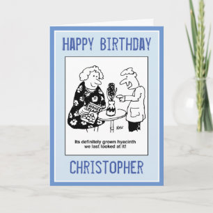 Hyacinth House Plant Pun Cartoon Card