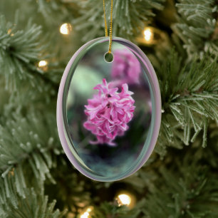 Hyacinth in spring ceramic ornament
