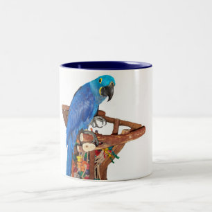 Hyacinth Macaw (15oz) Two-Tone Coffee Mug