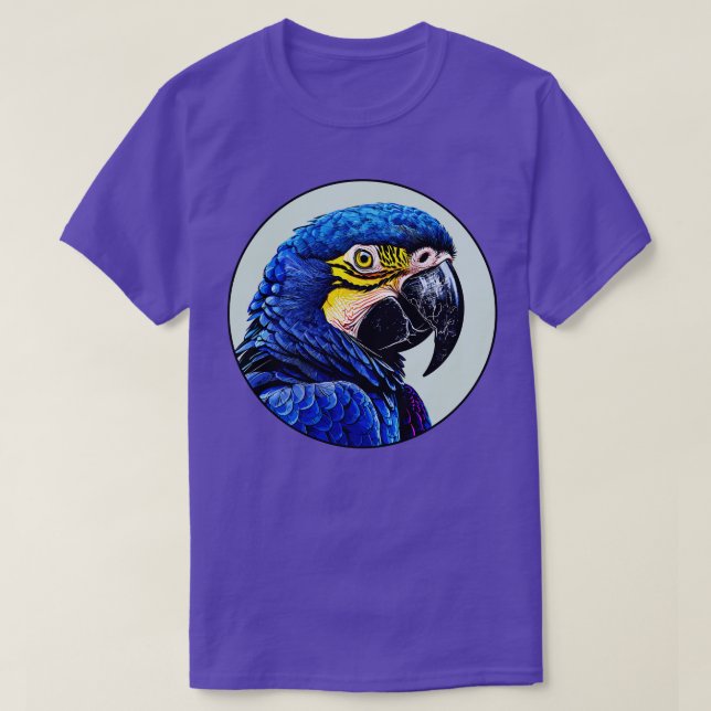 Hyacinth Macaw 17 T-Shirt (Design Front)