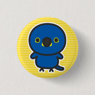 Hyacinth macaw 3 cm round badge