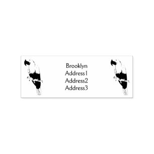 Hyacinth macaw bird cartoon illustration rubber stamp