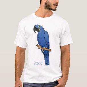 Hyacinth macaw bird cartoon illustration T-Shirt