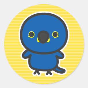 Hyacinth macaw classic round sticker