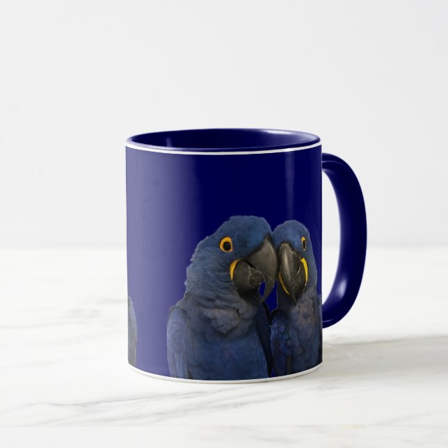 Hyacinth Macaw Parrot Bird Rare Blue Mug (Front Right)