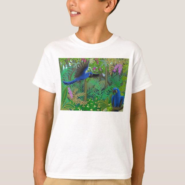 Hyacinth Macaws Kids T-Shirt (Front)