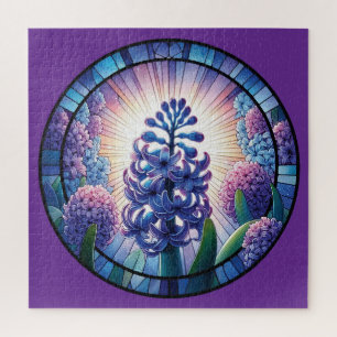 Hyacinth Stained Glass Art Jigsaw Puzzle