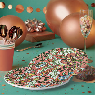 Hyacinth - William Morris Vintage Design Paper Plate