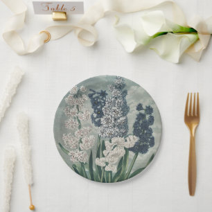 Hyacinths (1807) – Exquisite Vintage Botanical Paper Plate