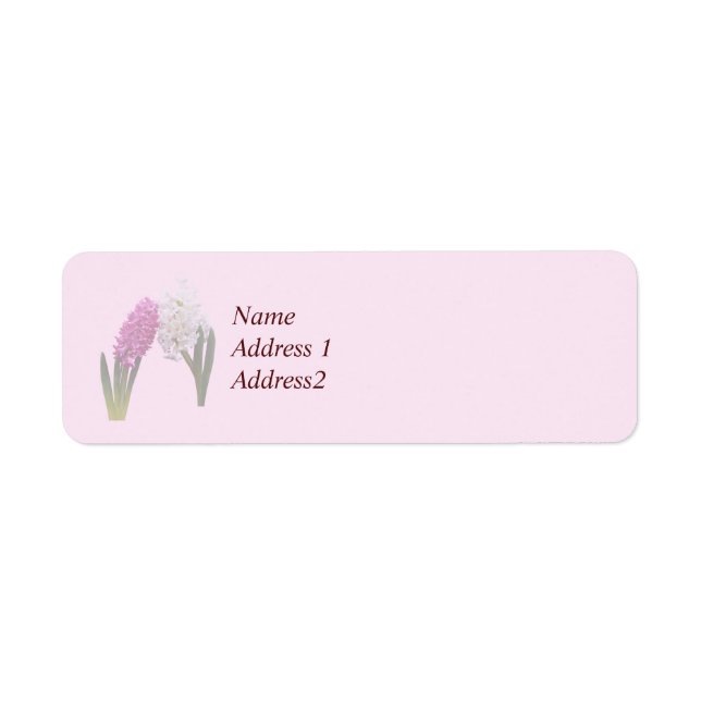 Hyacinths In Love Save the Date Return Address Label (Front)