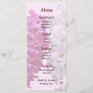 Hyacinths In Love Wedding Menu